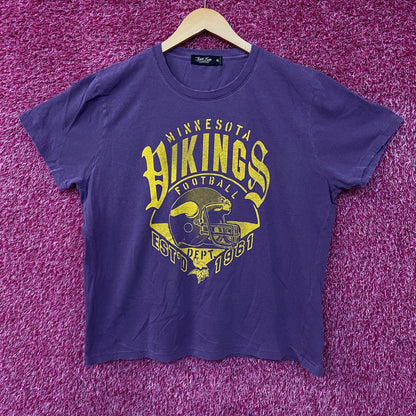 Junk Food Minnesota Vikings Football Helmet Women's Tee size XL