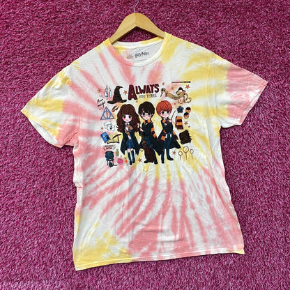 Harry Potter Chibi Hermoine, Ron, Harry tiedye T-shirt size Large