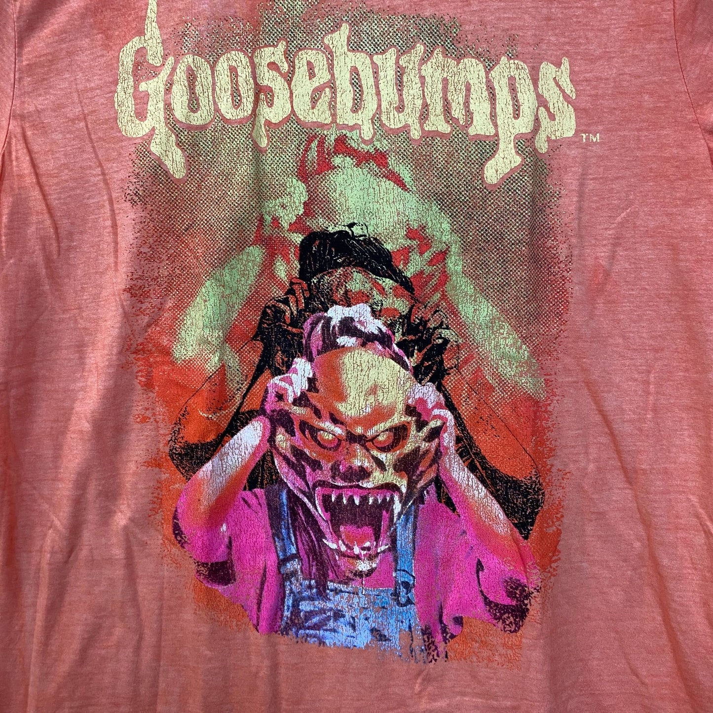 The Haunted Mask Goosebumps Graphic Design Horror T-Shirt Large