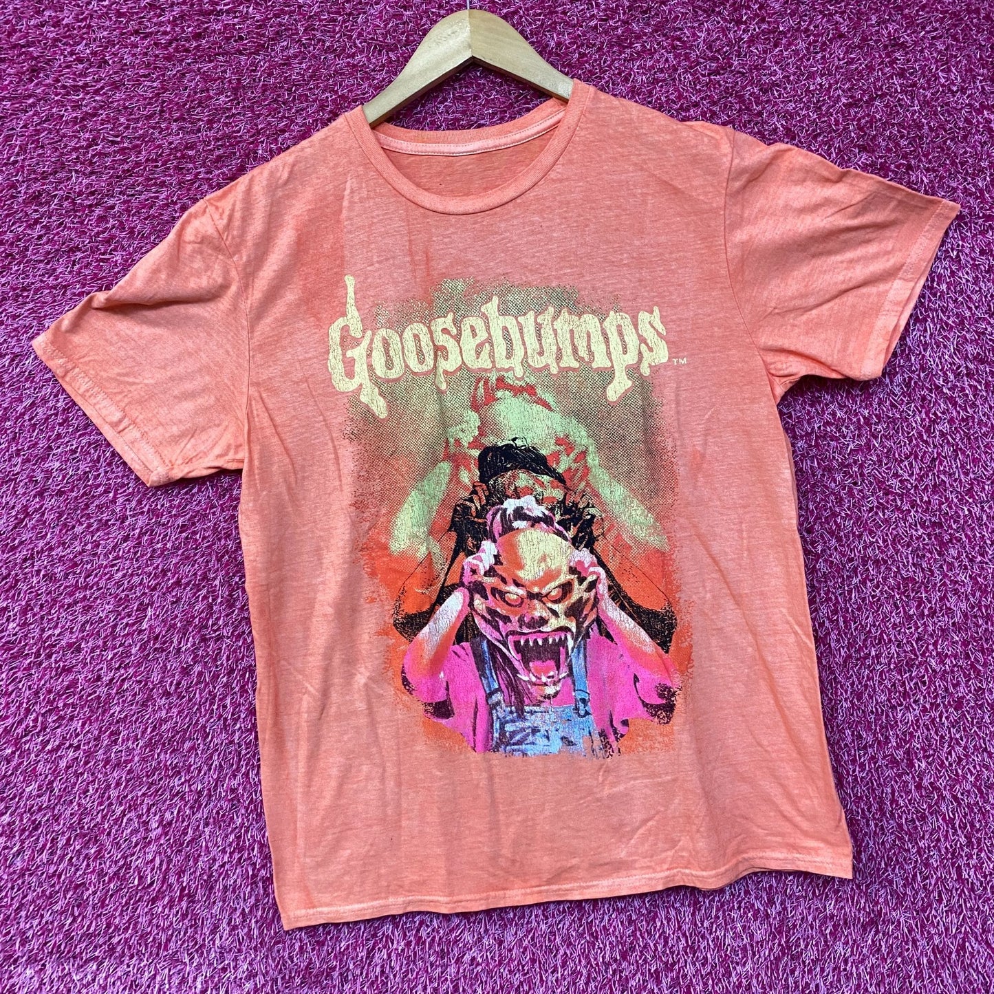 The Haunted Mask Goosebumps Graphic Design Horror T-Shirt Large
