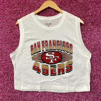 Junk Food Clothing NFL San Francisco 49ers Football Cropped Sleeveless T-Shirt XL
