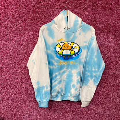 Gudetama the lazy egg Boat Adventure Sanrio Tie Dye Hoodie M