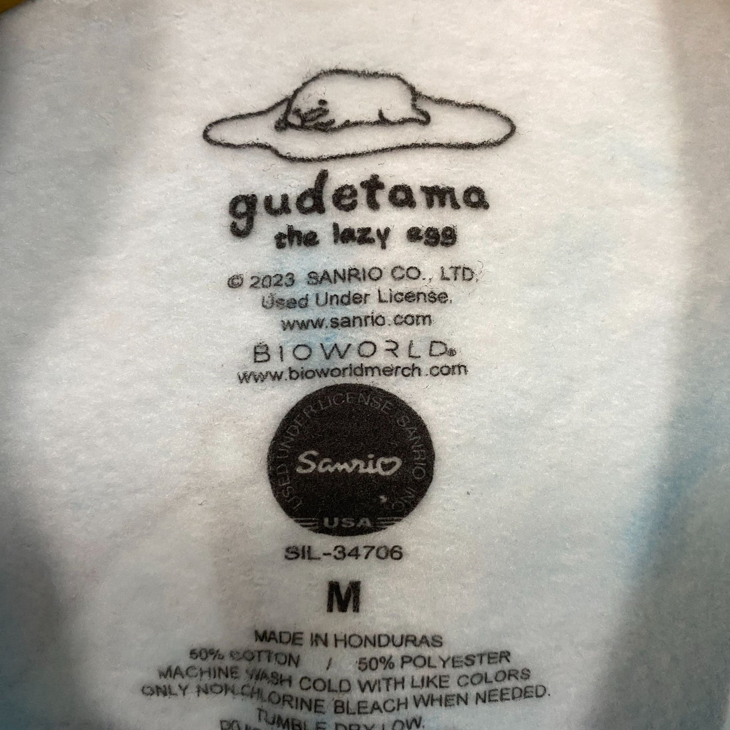 Gudetama the lazy egg Boat Adventure Sanrio Tie Dye Hoodie M