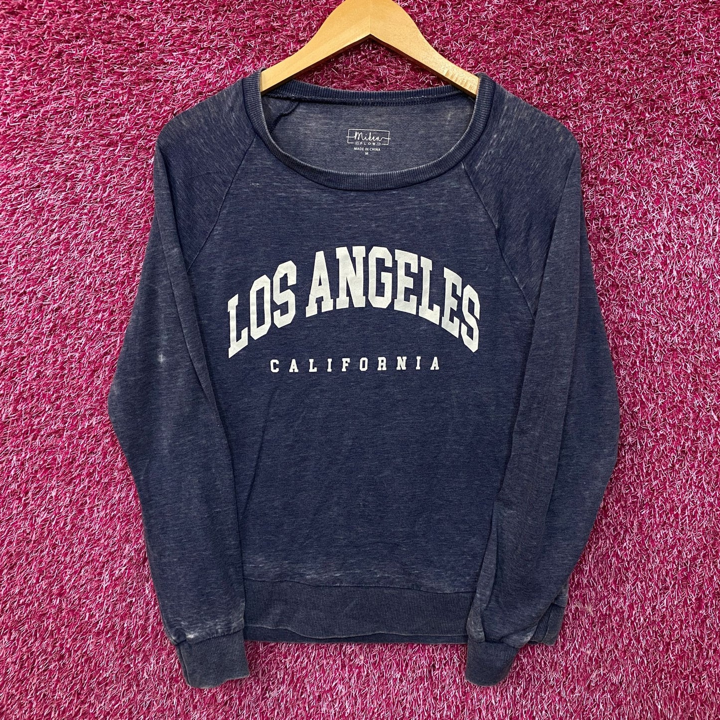 Los Angeles California Spellout Long Sleeve Tshirt size Medium