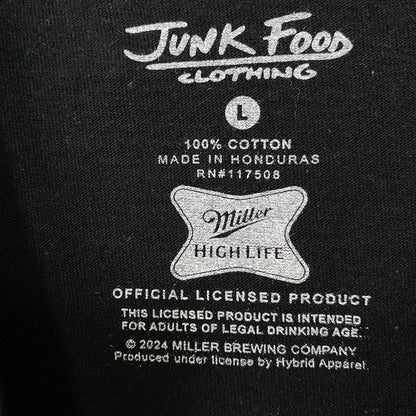 Junk Food Clothing Miller High Life "Champagne of Beers" Graphic T-Shirt Large