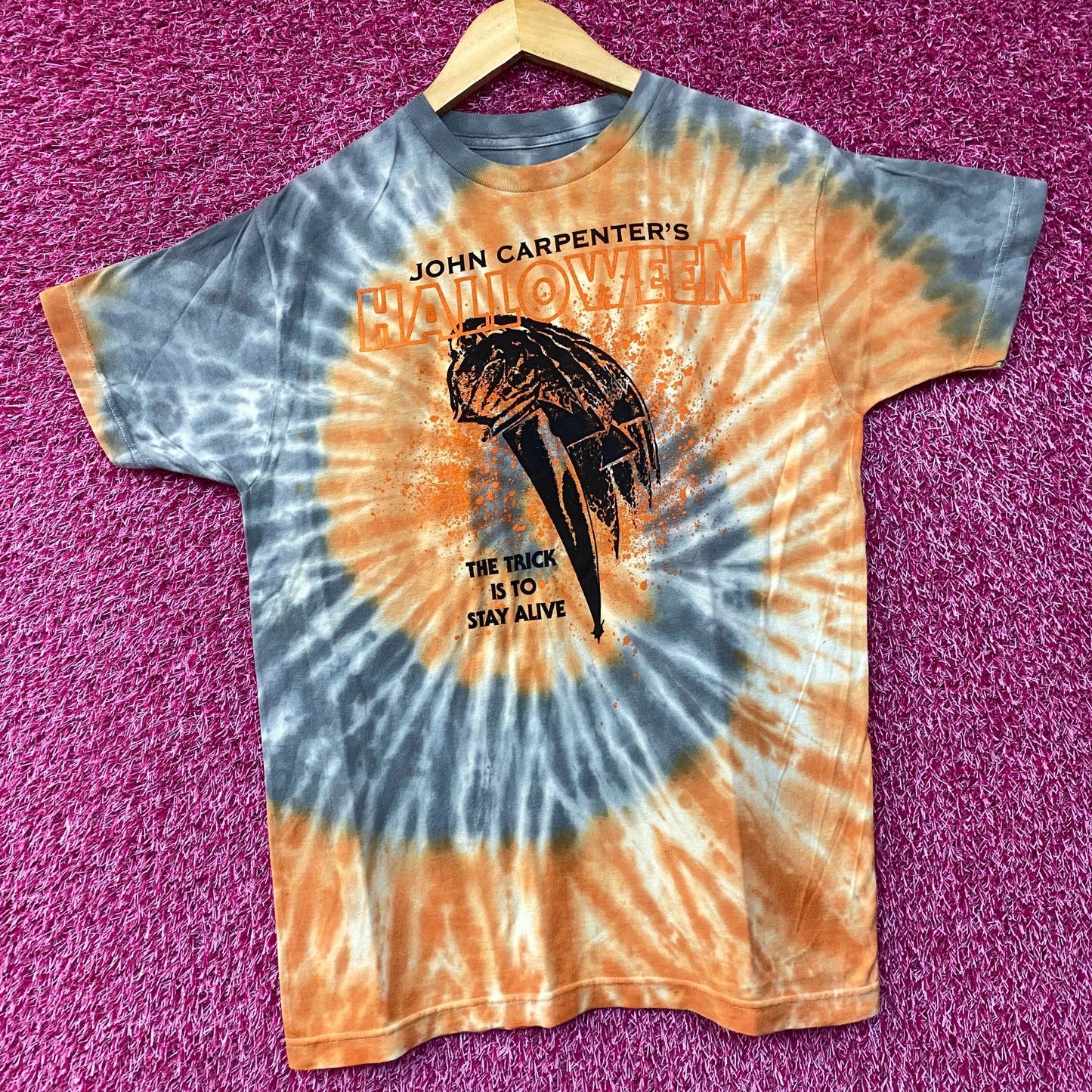 John Carpenter Micheal Myers Halloween Movie Tie Dye T-Shirt Small
