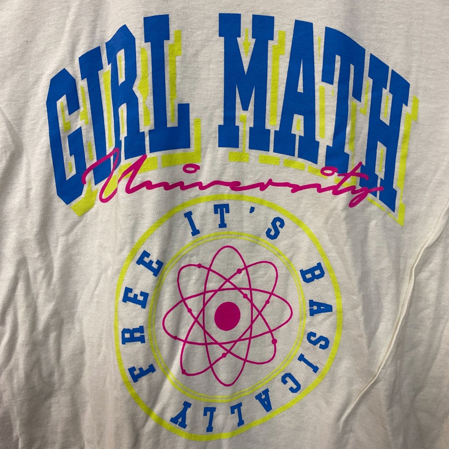 Bioworld "Girl Math University" Graphic T-shirt Large