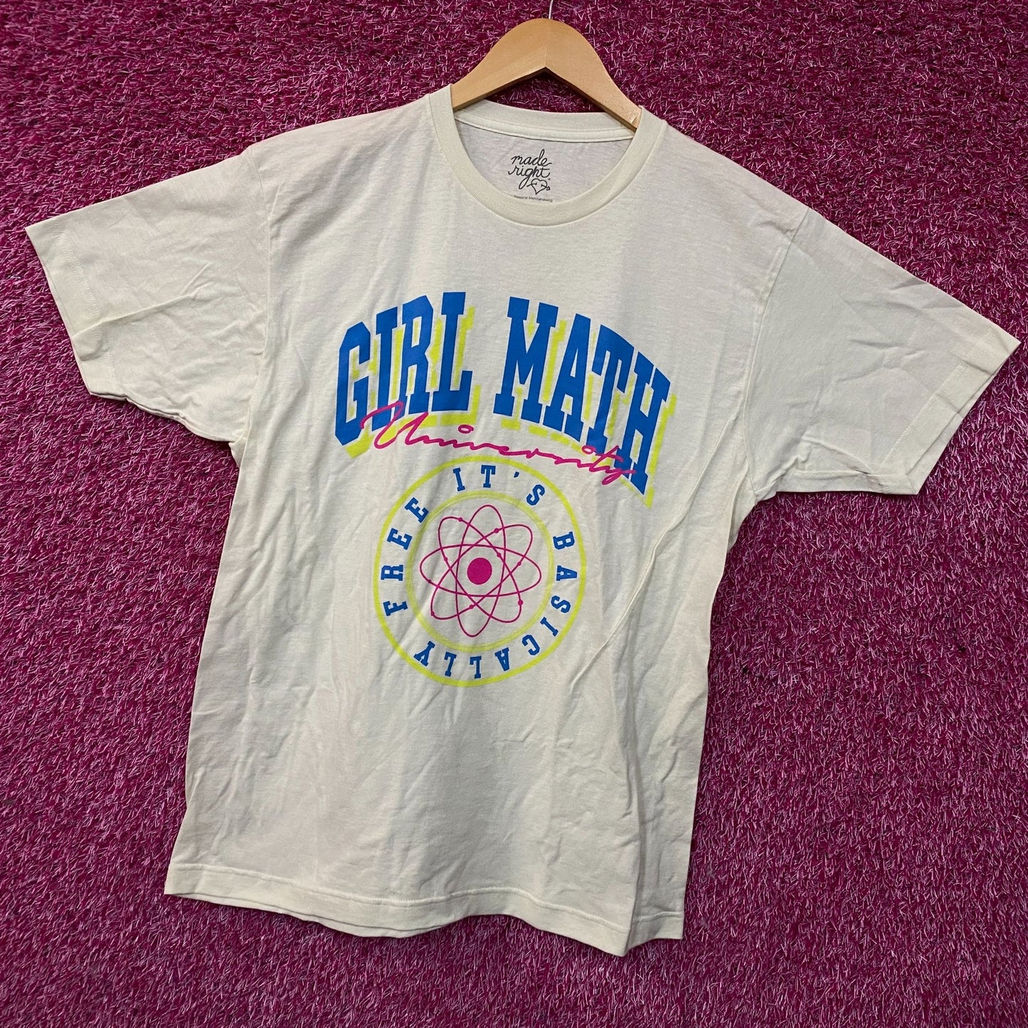 Bioworld "Girl Math University" Graphic T-shirt Large