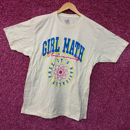 Bioworld "Girl Math University" Graphic T-shirt Large