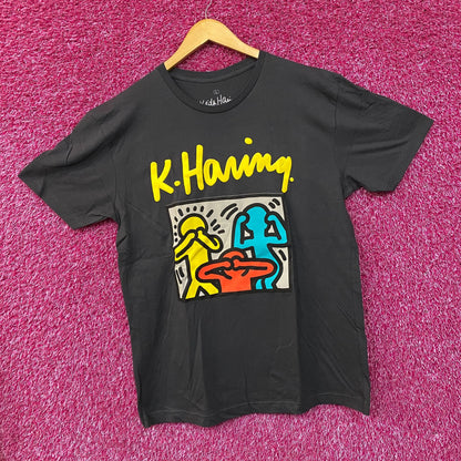 Keith Harring See No Evil, Hear No Evil, Speak No Evil Art T-Shirt Large