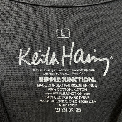 Keith Harring See No Evil, Hear No Evil, Speak No Evil Art T-Shirt Large