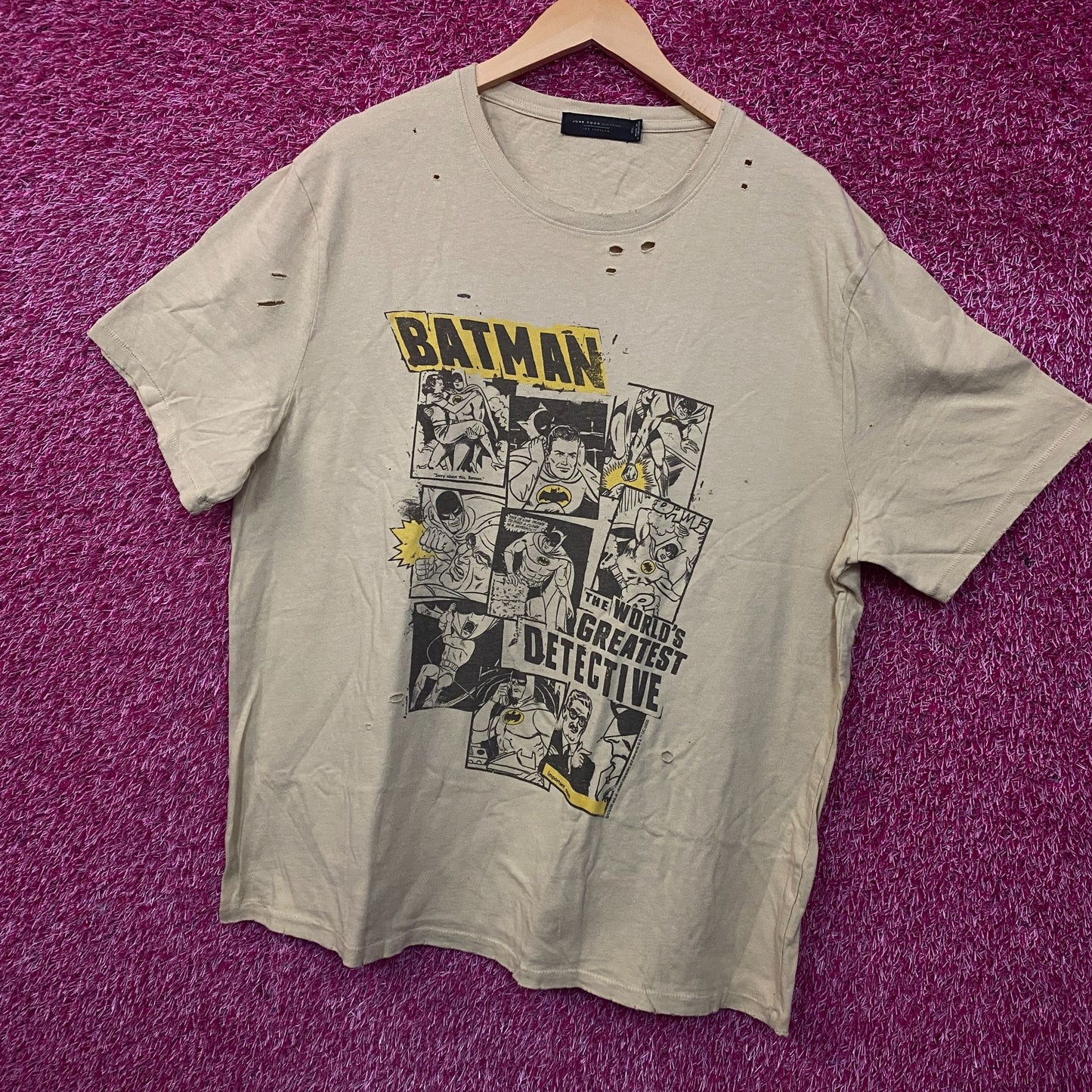 Junk Food Clothing Batman Comic Collage World Greatest Detective T-Shirt 2XL