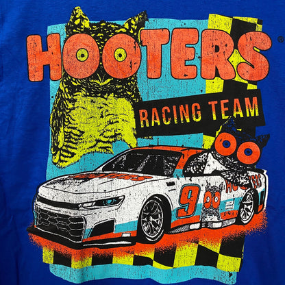 Hooters Racing Team Race Car Number 9 Graphic Design T-Shirt Medium