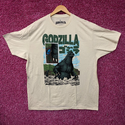 Godzilla Classic Ocean Comic Art T-Shirt 2XL