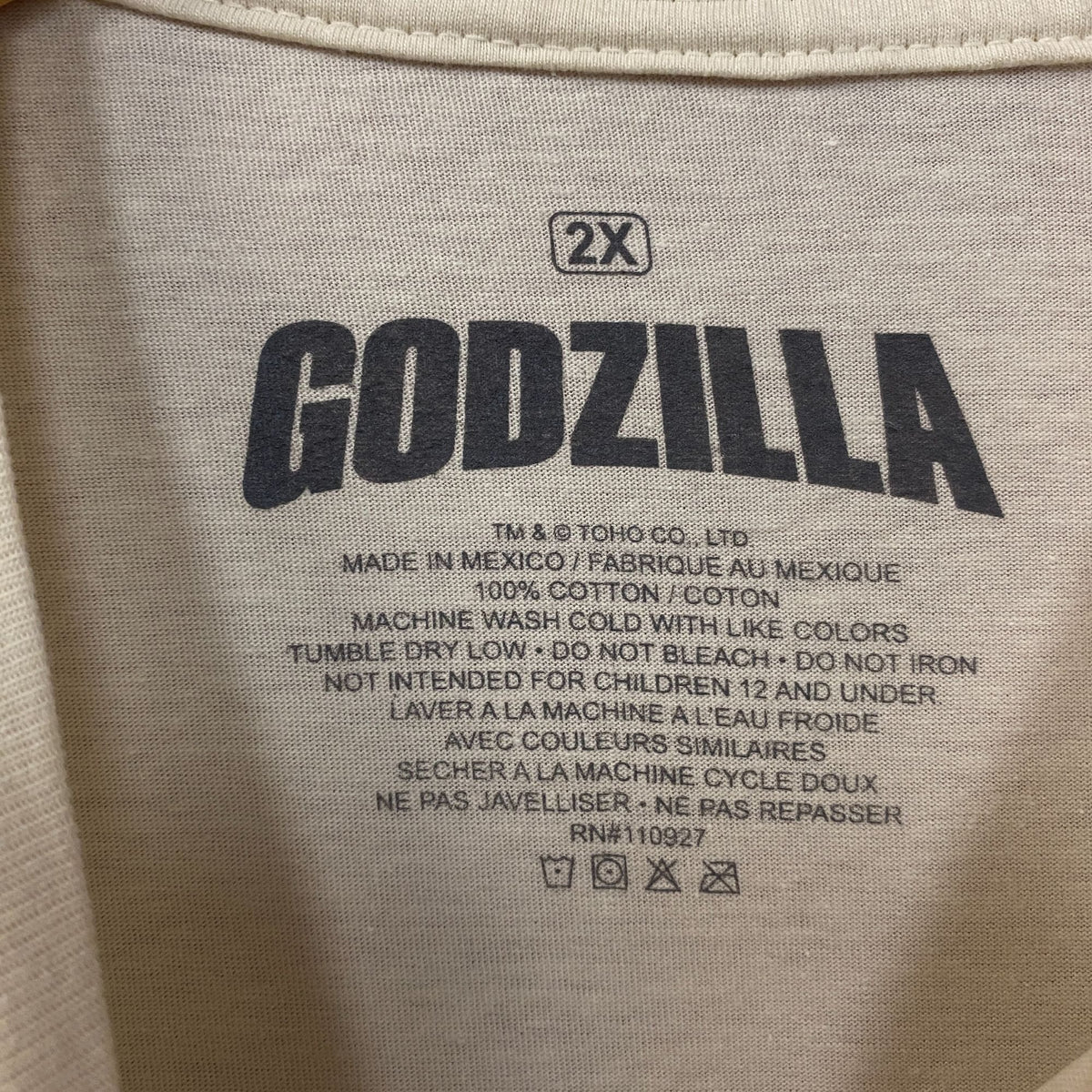 Godzilla Classic Ocean Comic Art T-Shirt 2XL