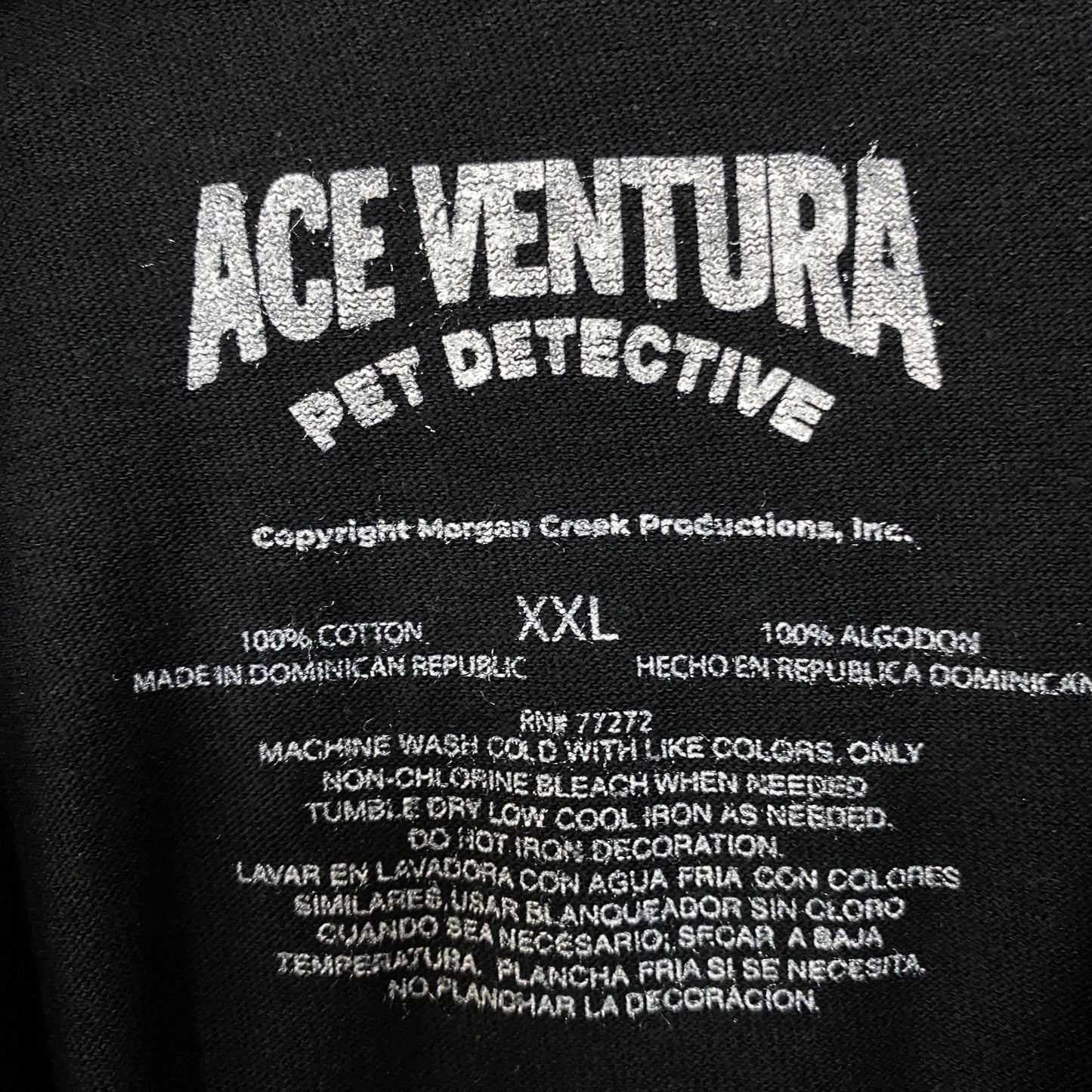 Ace Ventura Pet Detective Movie Graphic Design T-Shirt 2XL