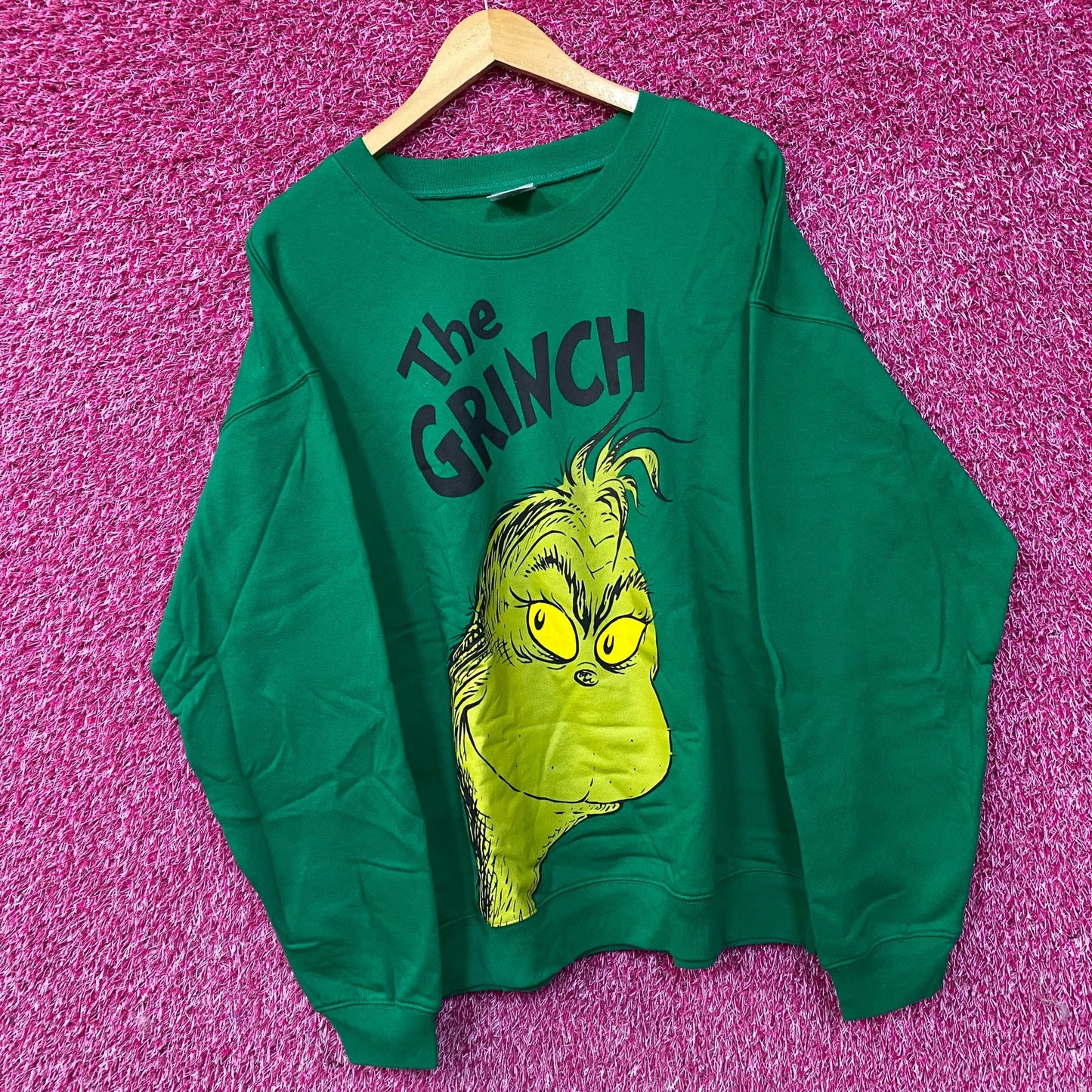 The Grinch Face Guly Christmas Sweater size extra large