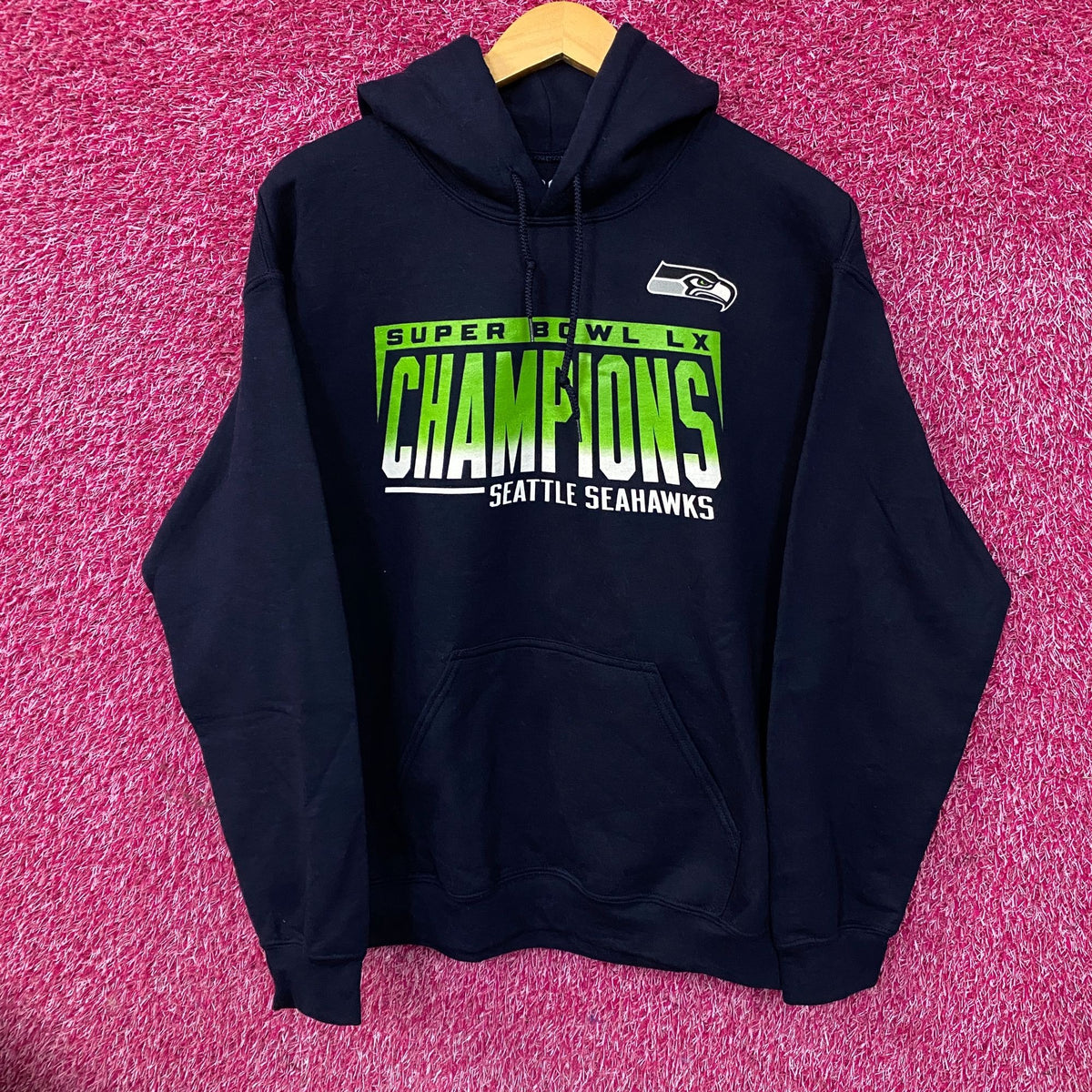 Seattle Seahawks Superbowl LX Champions Hoodie size Medium