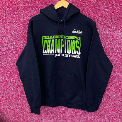 Seattle Seahawks Superbowl LX Champions Hoodie size Medium