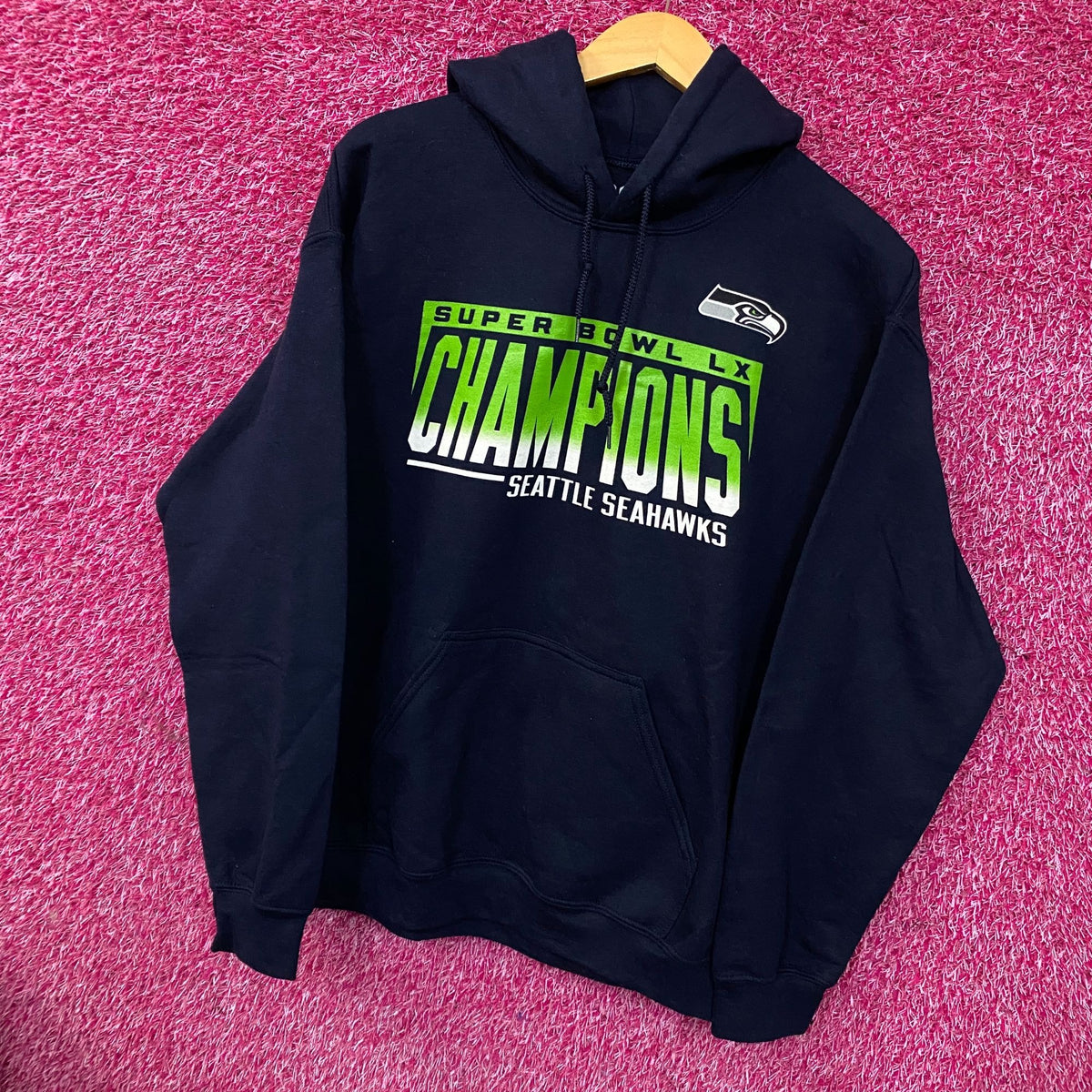 Seattle Seahawks Superbowl LX Champions Hoodie size Medium