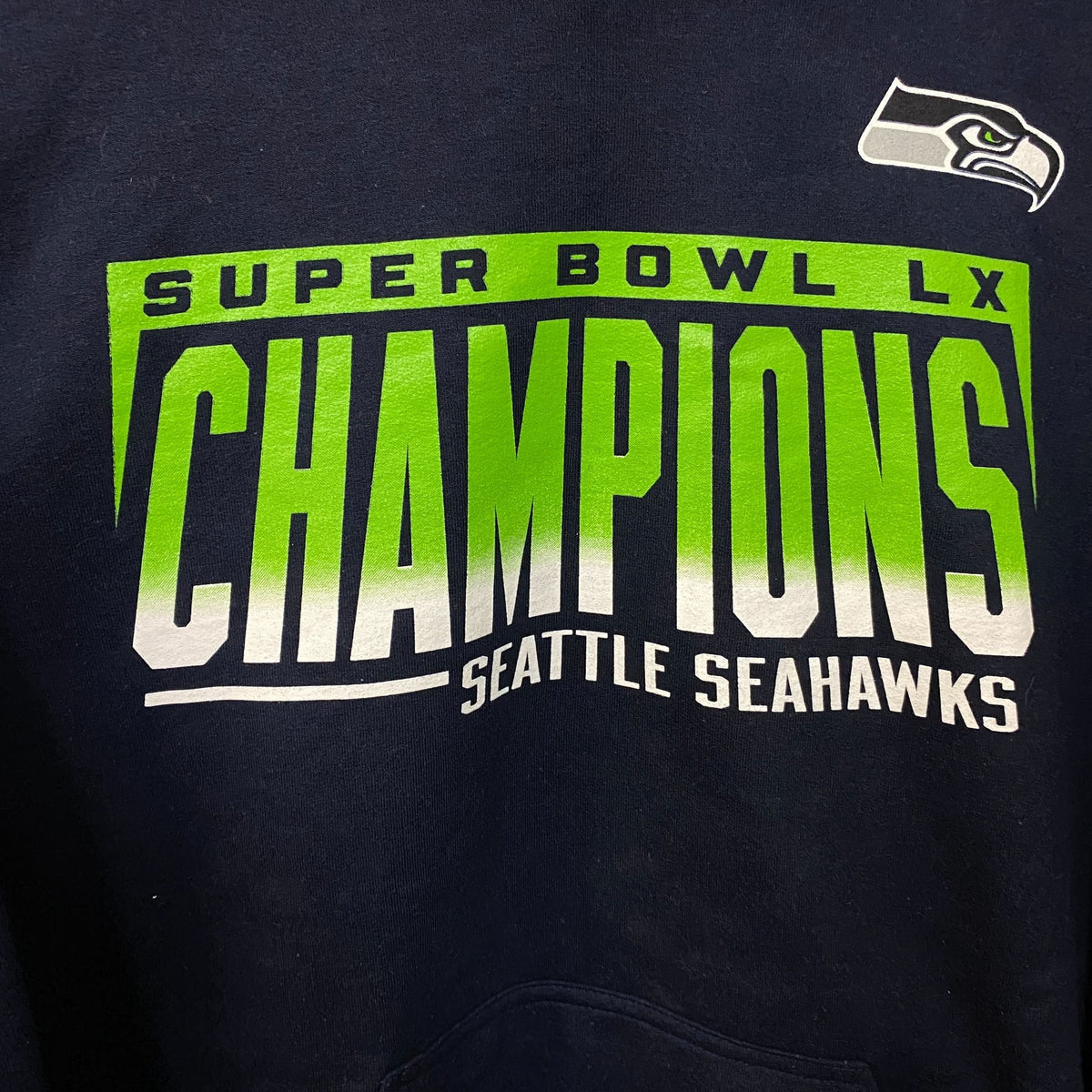Seattle Seahawks Superbowl LX Champions Hoodie size Medium