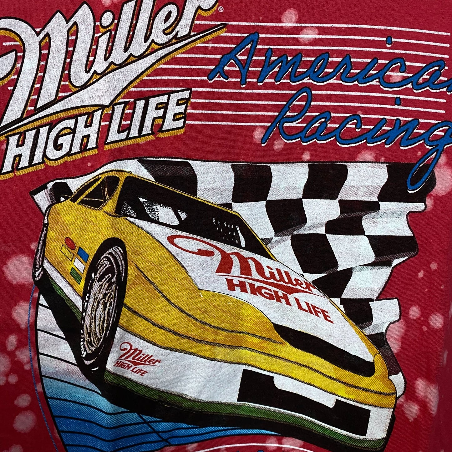 Junk Food Clothing Miller High Life American Racing Graphic T-Shirt Large