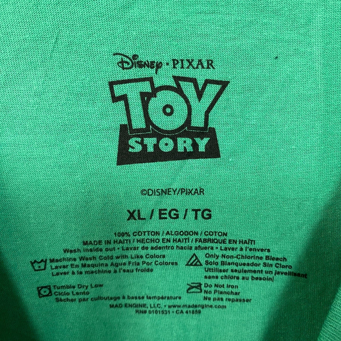 Disney X Pixar Toy Story Aliens Little Green Men Ooooh! The Claw Green T-Shirt XL
