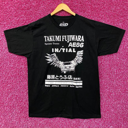 Initial D Takumi Fujiwara Toyota Sprinter Trueno AE86 Fujiwara Tofu Shop Anime T-Shirt XL