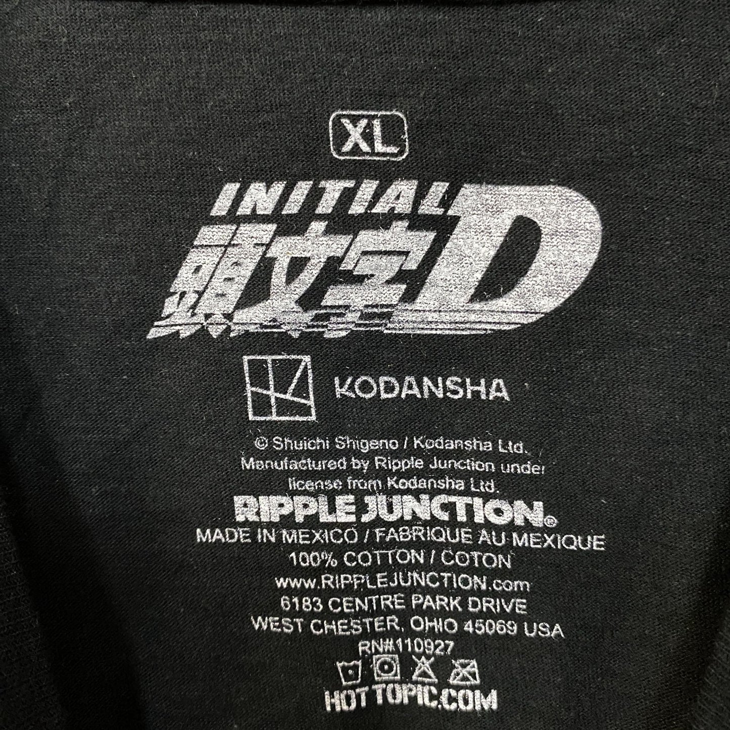 Initial D Takumi Fujiwara Toyota Sprinter Trueno AE86 Fujiwara Tofu Shop Anime T-Shirt XL