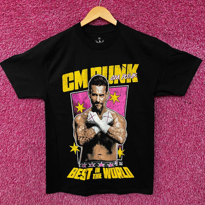 WWE CM Punk Vintage Style Best in the World Graphic T-Shirt Medium