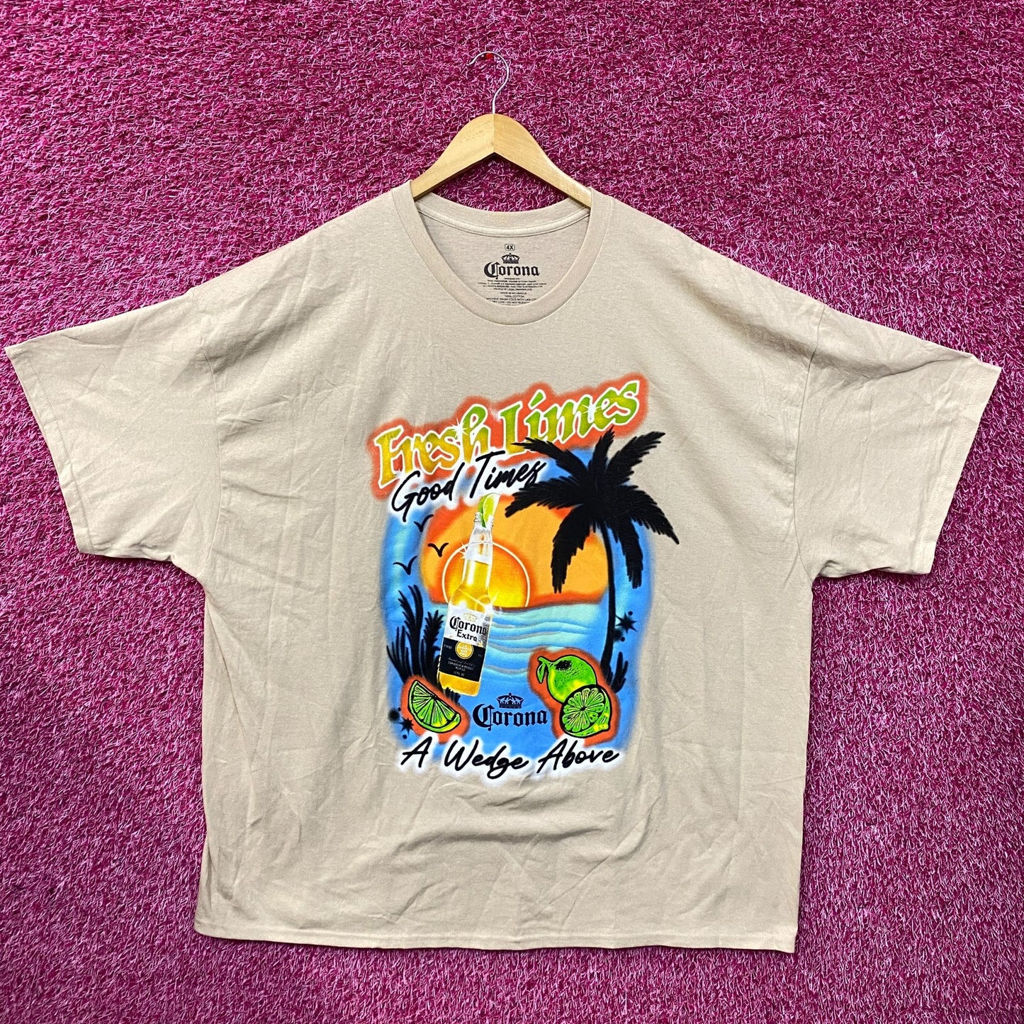 Corona Extra Beer Promo Fresh Limes T-Shirt 4XL