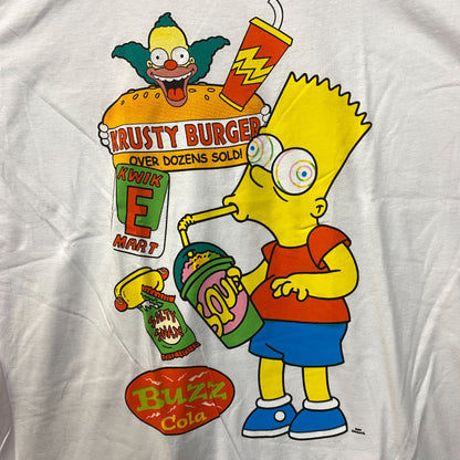 The Simpsons Bart Simpson Buzz Cola Krusty Burger Graphic T-Shirt Large