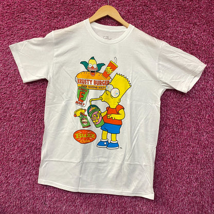 The Simpsons Bart Simpson Buzz Cola Krusty Burger Graphic T-Shirt Large