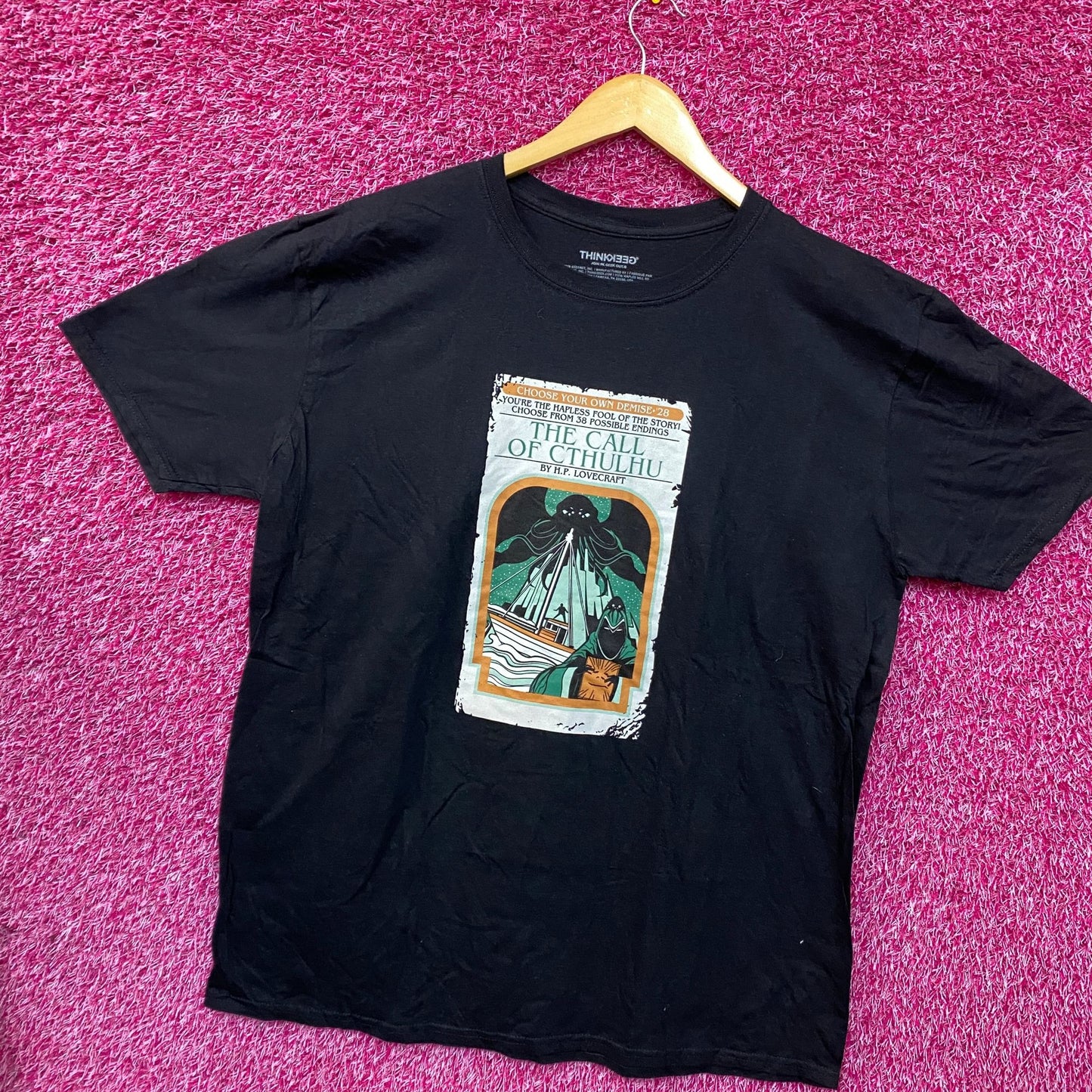 H.P. Lovecraft The Call Of Cthulhu Book Cover Design T-Shirt XL