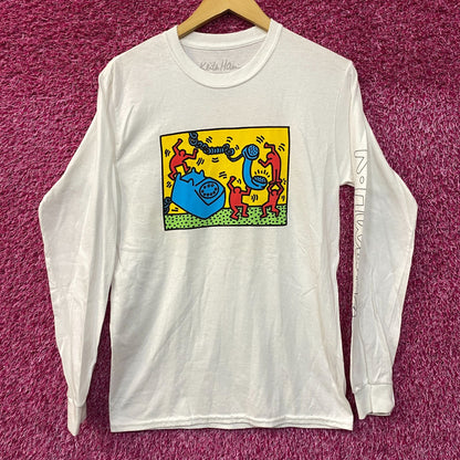 Keith Haring Telephone Art Long Sleeve Graphic T-Shirt Small