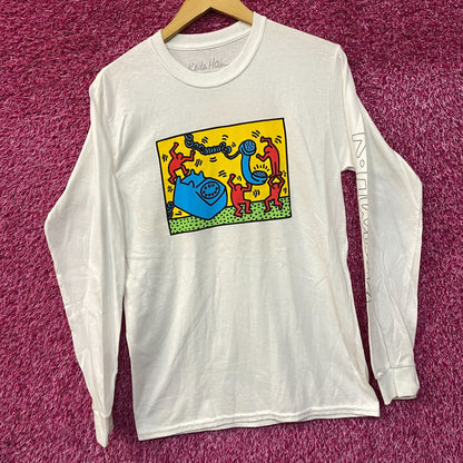 Keith Haring Telephone Art Long Sleeve Graphic T-Shirt Small