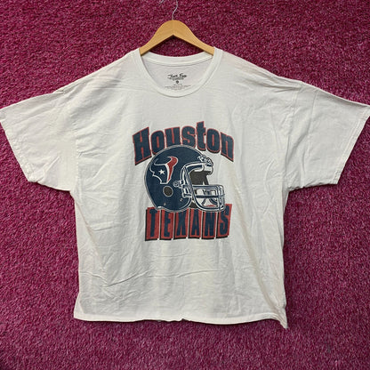 Junk Food NFL Houston Texas Throwback Helmet Logo T- Shirt 2XL