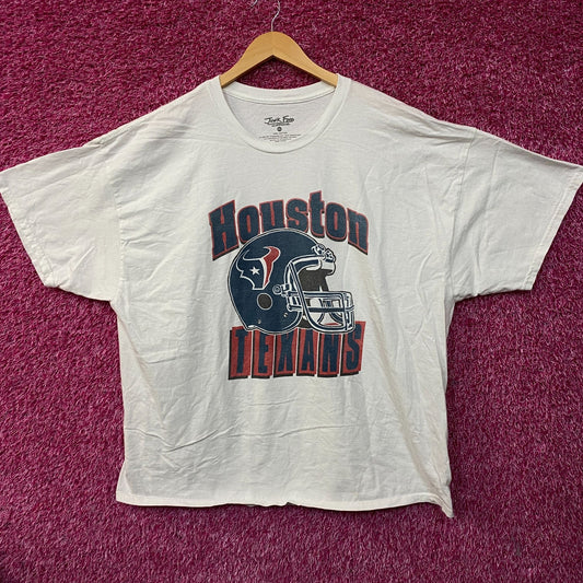 Junk Food NFL Houston Texas Throwback Helmet Logo T- Shirt 2XL
