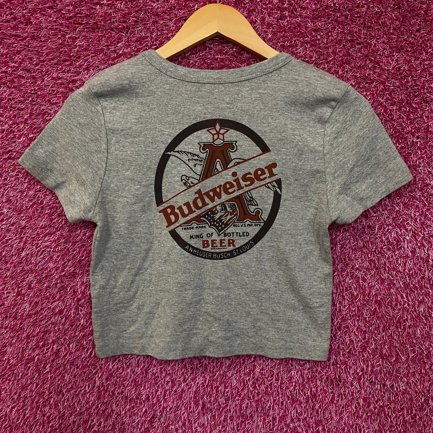 Junk Food Clothing Women's Budweiser Anheuser Busch Baby Crop Tee Small