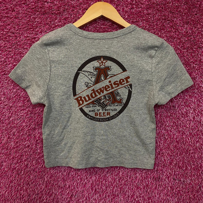 Junk Food Clothing Women's Budweiser Anheuser Busch Baby Crop Tee Small