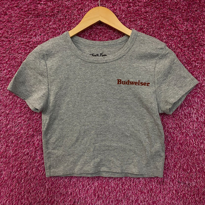 Junk Food Clothing Women's Budweiser Anheuser Busch Baby Crop Tee Small