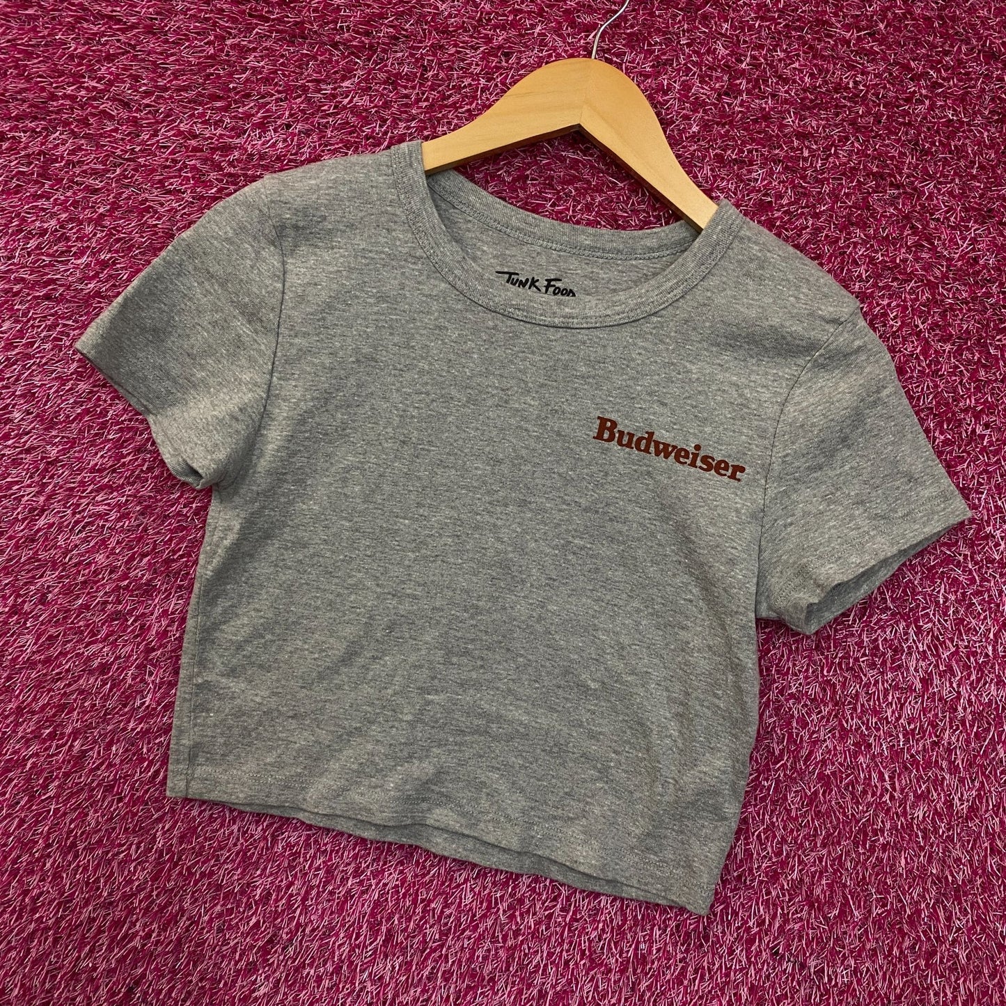 Junk Food Clothing Women's Budweiser Anheuser Busch Baby Crop Tee Small