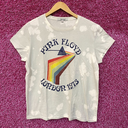 Pink Floyd London 1975 women's Tie dye Rock Tee size Large