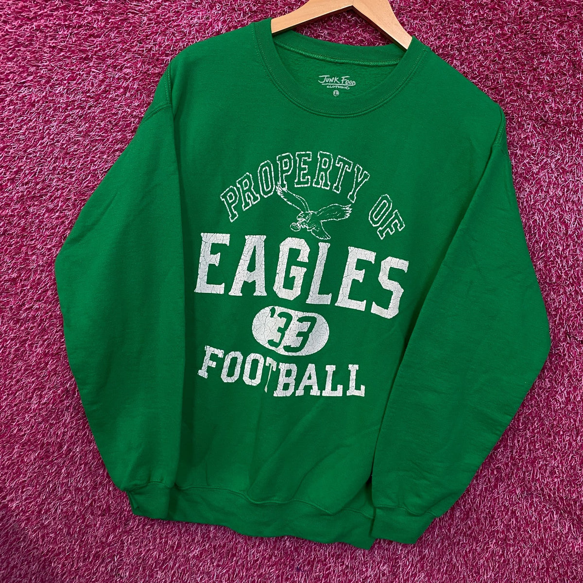 Junk Food Clothing Philadelphia Eagles Property Flea Market Crewneck Sweatshirt Large