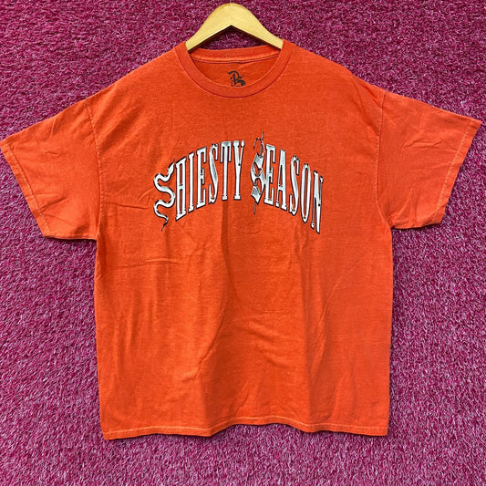 Shiesty Season Rapper Pooh Shiesty Orange T-Shirt Large