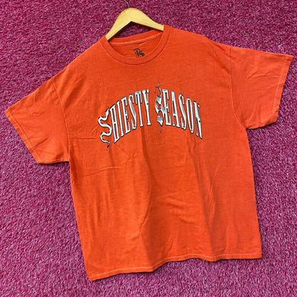 Shiesty Season Rapper Pooh Shiesty Orange T-Shirt Large