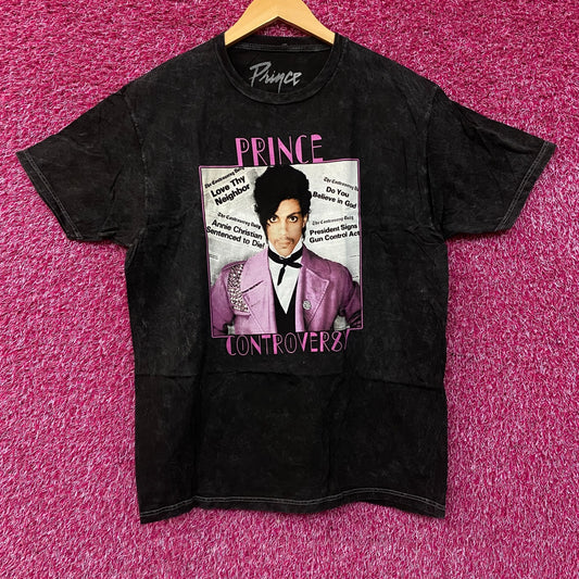 Prince Controversy Washed Acid-Wash Graphic T-Shirt Large