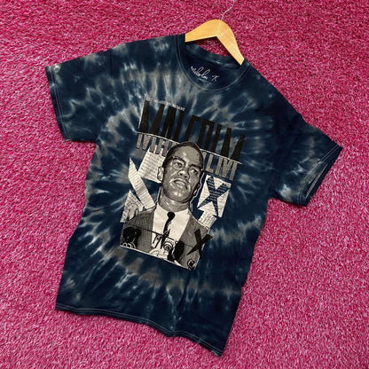 Malcom x blue tie dye Tshirt size medium