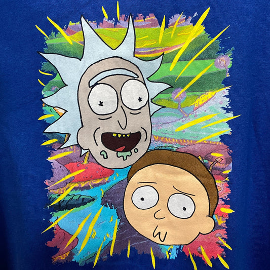 Adult Swim Rick and Morty Graphic Print Hoodie Large