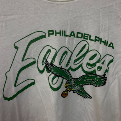 Junk Food Clothing NFL Philadelphia Eagles Touchdown Long Sleeve Cropped T-Shirt XL